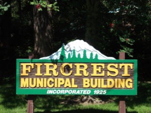 Fircrest Municipal Building Sign