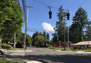 Sidewalk construction on Emerson Street