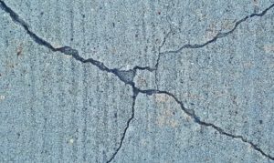 crack in sidewalk