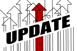 Word update wtih arrows moving upward