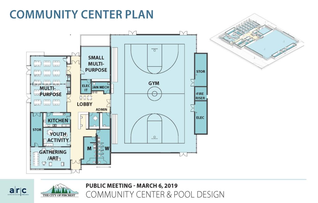 Community Center & Pool Renderings City of Fircrest
