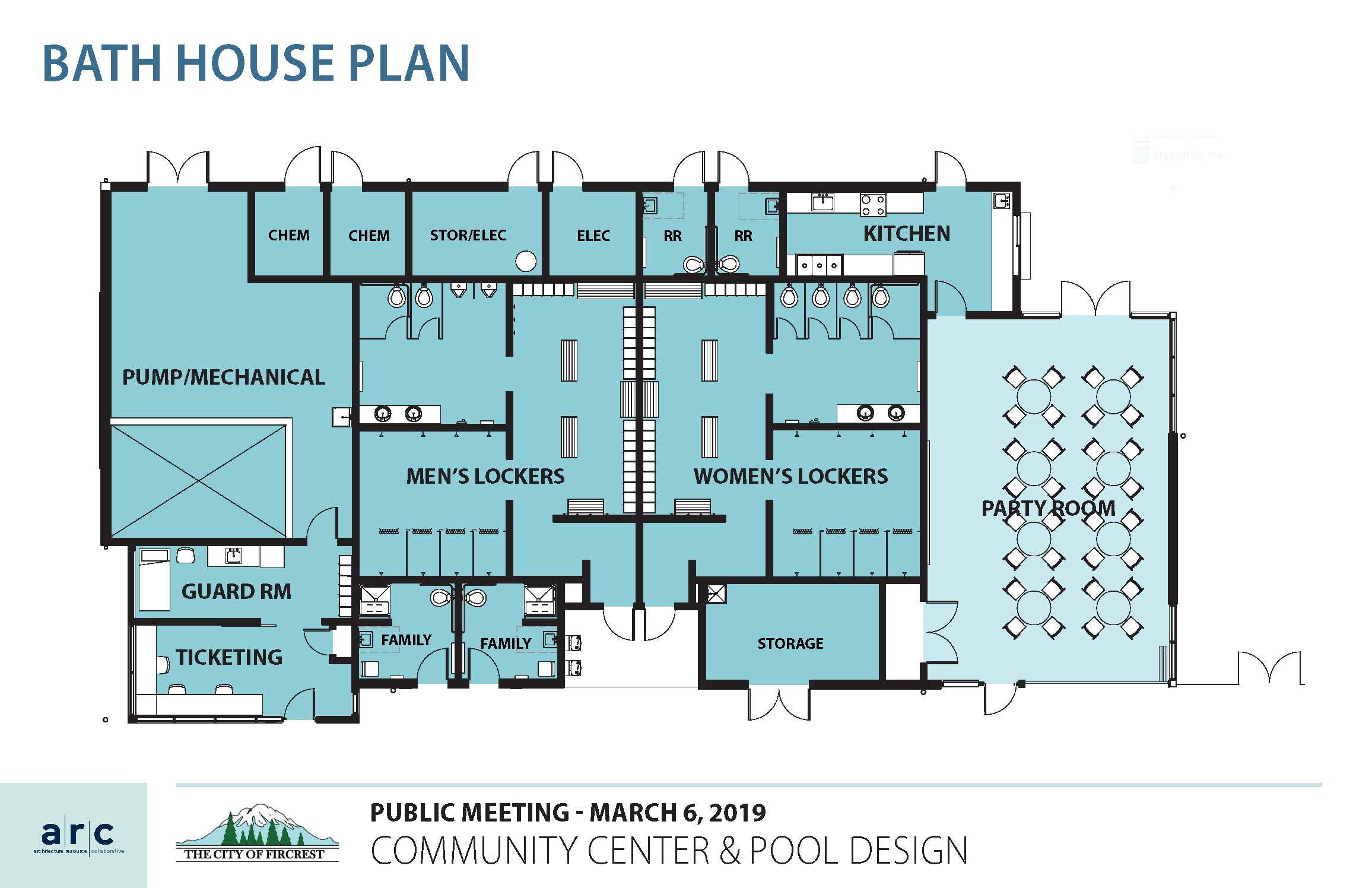 Bathhouse Floor Plan City of Fircrest