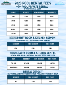 2023 Pool Rental Fees Image version