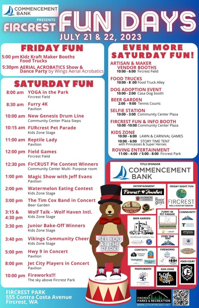 Fircrest FUN DAYS flyer