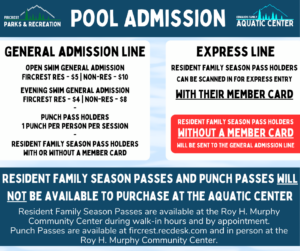 Pool Admission Line Information Graphic