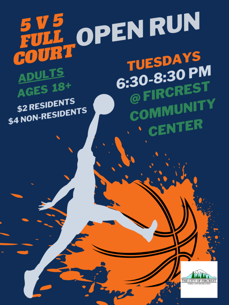 Open Run Basketball City of Fircrest
