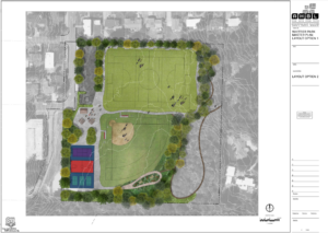This is a rendering of Whittier Master Plan Concept B